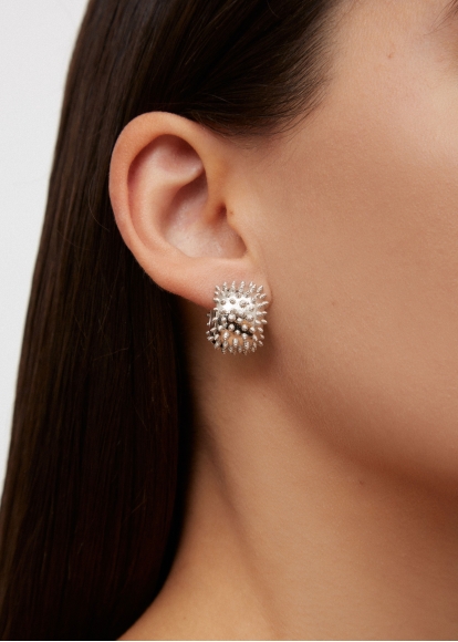 PAIRE DE CRÉOLES PICOTS GOLD OR BLANC