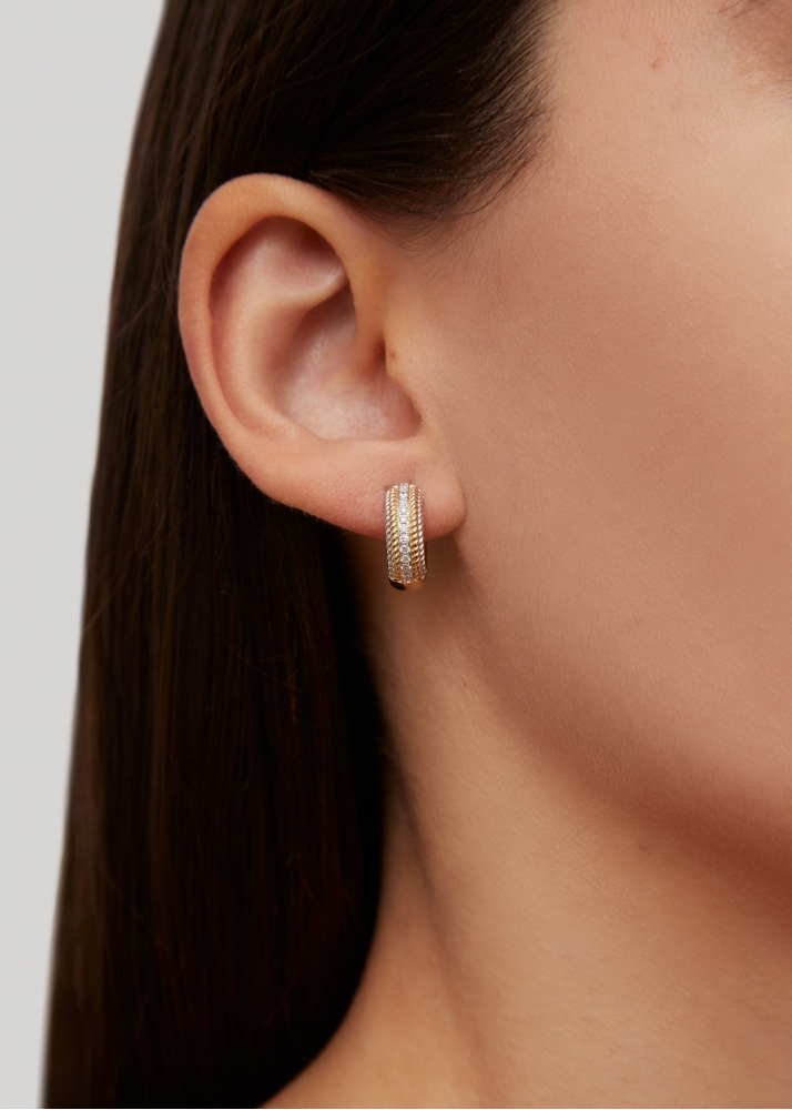 PAIRE DE CRÉOLES TRESSES 2 ORS