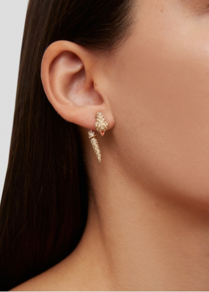 SET PUCE & DESSOUS PYTHON DIAMANTS OR JAUNE