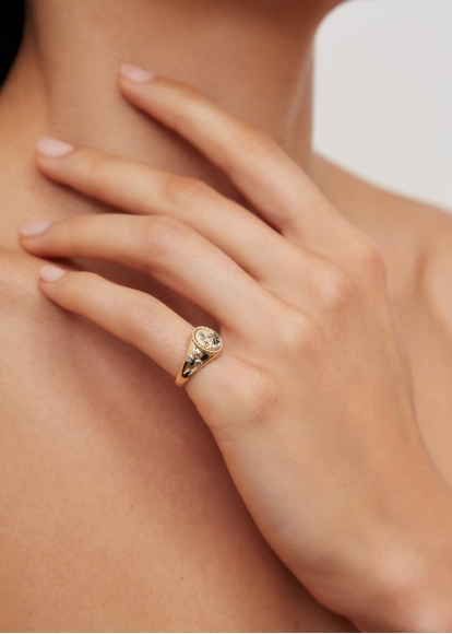 MINI CHEVALIÈRE OVALE LA PLAGE OR JAUNE