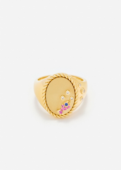 CHEVALIÈRE OVALE SOUS L'EAU OR JAUNE