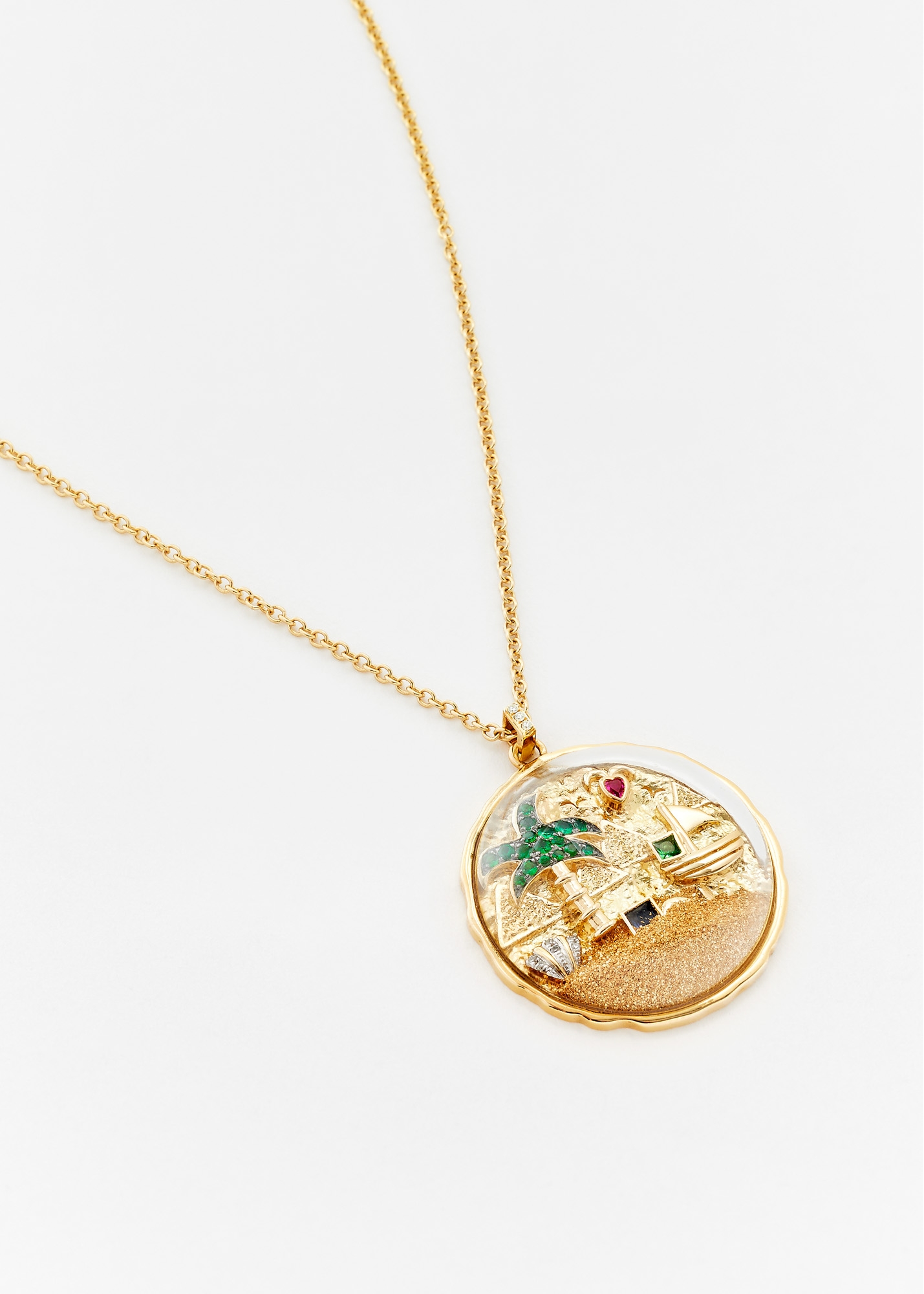 PENDENTIF L'ÎLE AUX TRÉSORS OR JAUNE