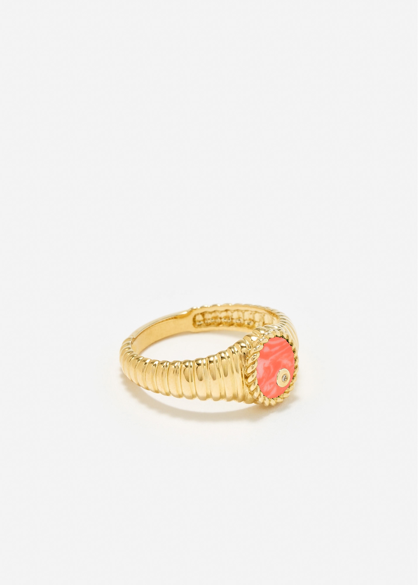 BABY CHEVALIÈRE OVALE BERLINGOT CORAIL OR JAUNE