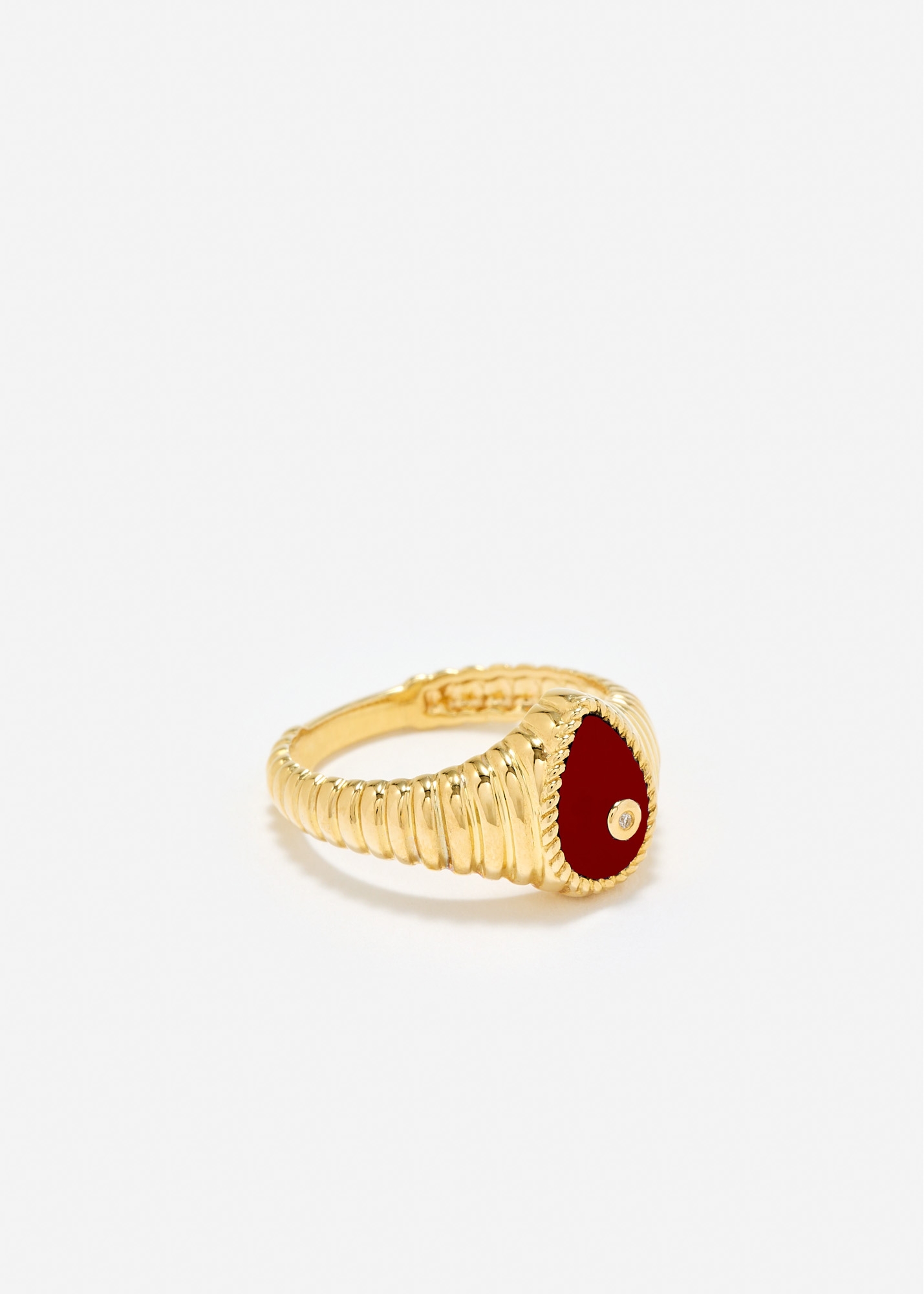 BABY CHEVALIÈRE POIRE BERLINGOT AGATE ROUGE OR JAUNE