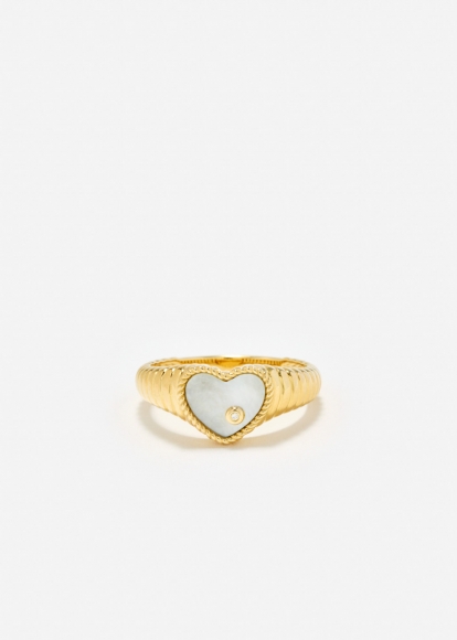 BABY CHEVALIÈRE COEUR BERLINGOT NACRE OR JAUNE