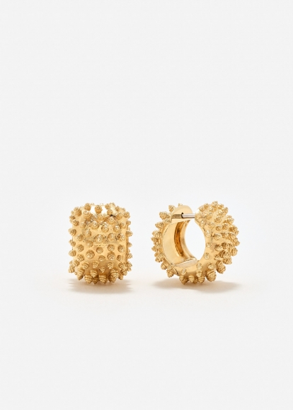 PAIRE DE CRÉOLES PICOTS GOLD OR JAUNE