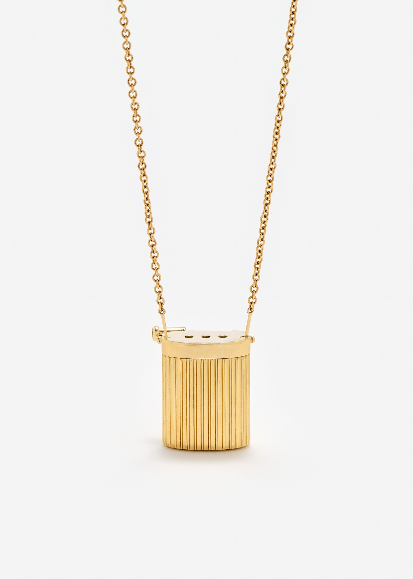 COLLIER BROCHE VASE BERLINGOT OR JAUNE