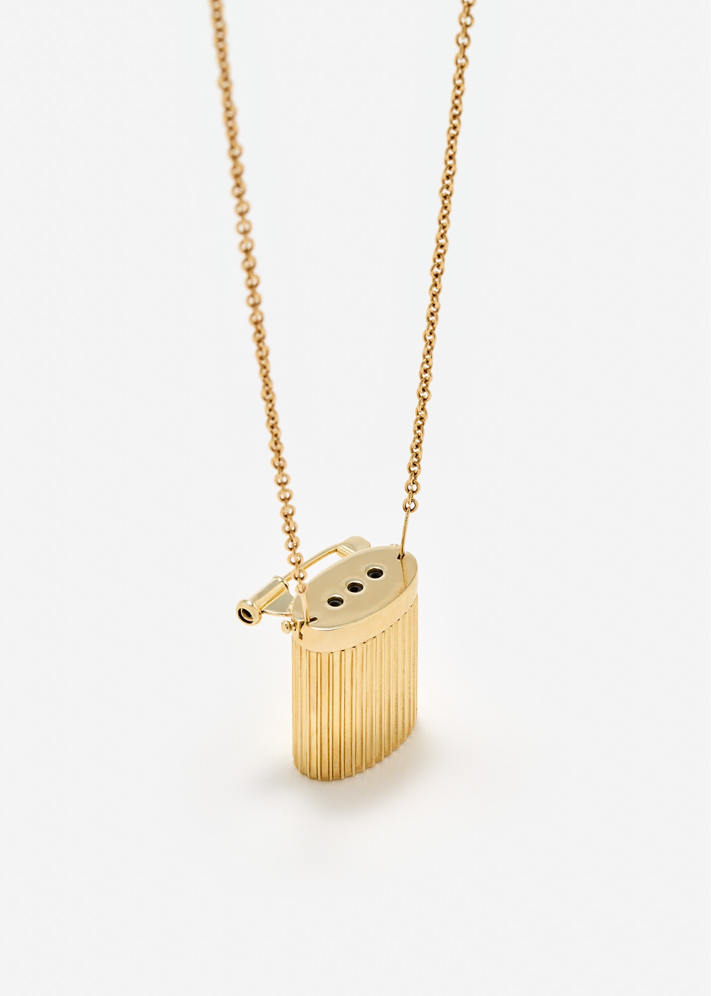COLLIER BROCHE VASE BERLINGOT OR JAUNE