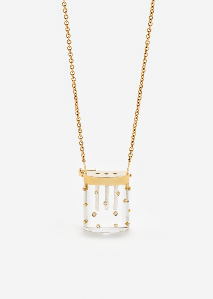 VASE CRYSTAL OR JAUNE