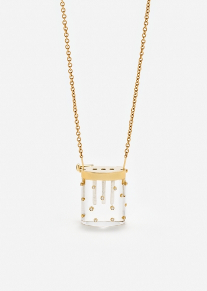 VASE CRYSTAL OR JAUNE