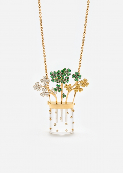 VASE CRYSTAL OR JAUNE