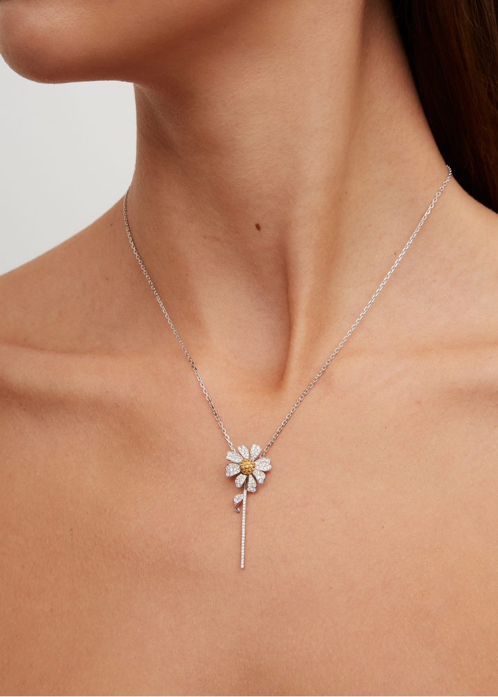 FLEUR DE CENTRE DAISY OR BLANC