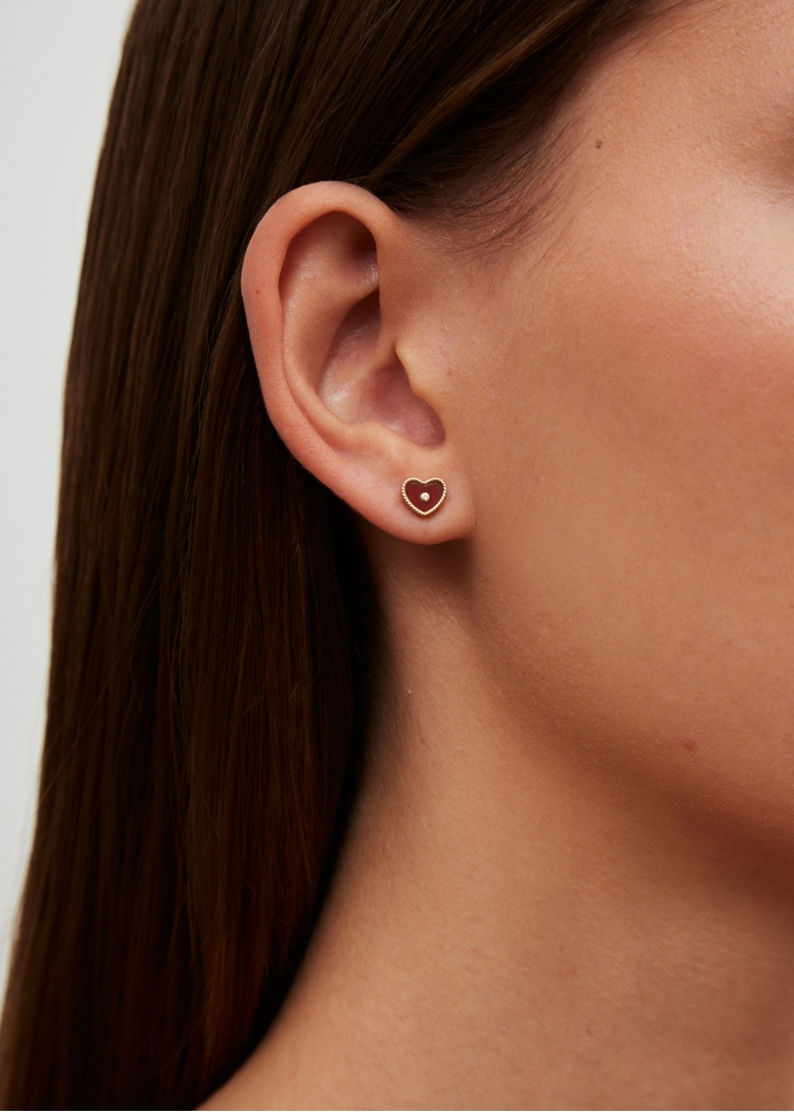 NANO PUCE COEUR OR JAUNE