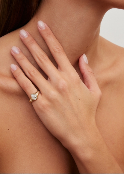 BABY CHEVALIÈRE POIRE BERLINGOT NACRE OR JAUNE