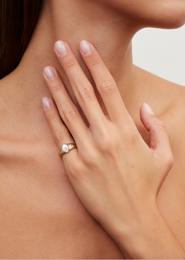 BABY CHEVALIÈRE MARQUISE BERLINGOT NACRE OR JAUNE