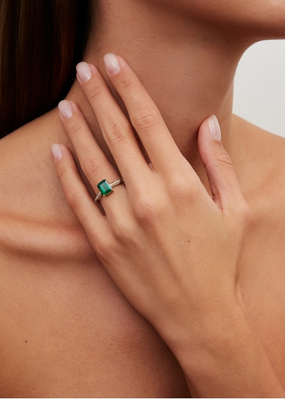 ALLIANCE LÉOPARD ÉMERAUDE OR JAUNE