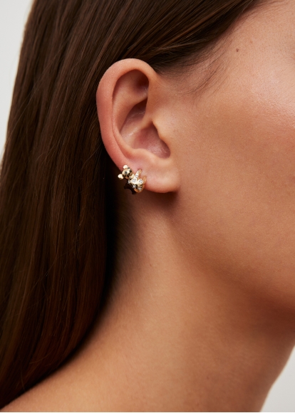 PAIRE DE BOUCLES D’OREILLE KOALA GOLD OR JAUNE