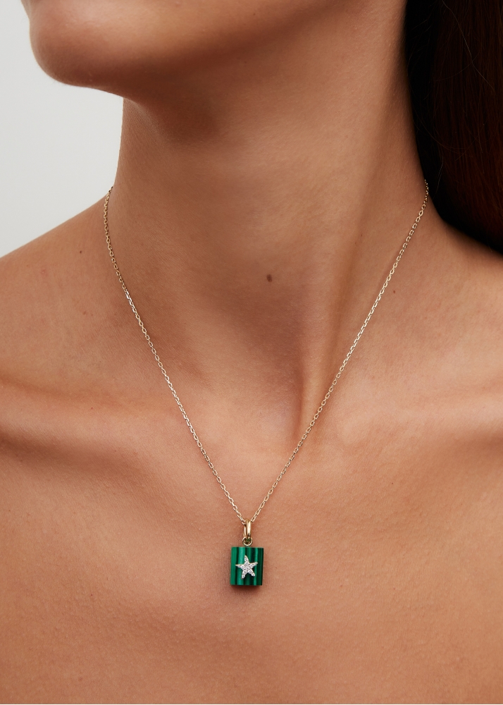 LE CUBO MALACHITE OR JAUNE