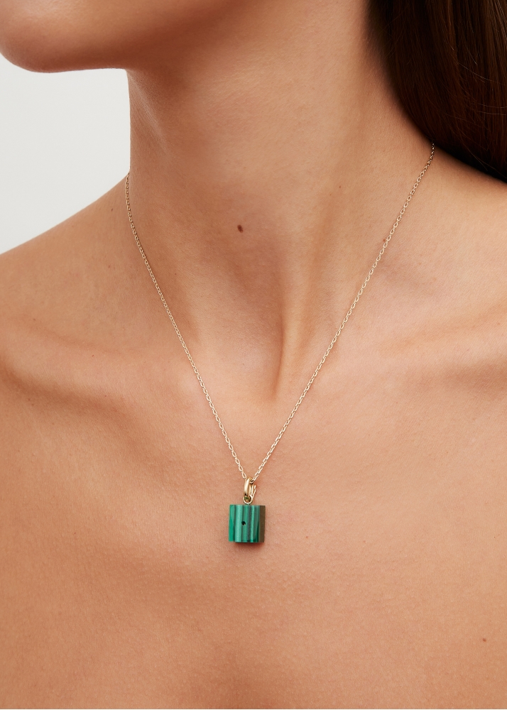 LE CUBO MALACHITE OR JAUNE