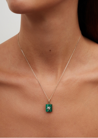 LE CUBO MALACHITE OR JAUNE