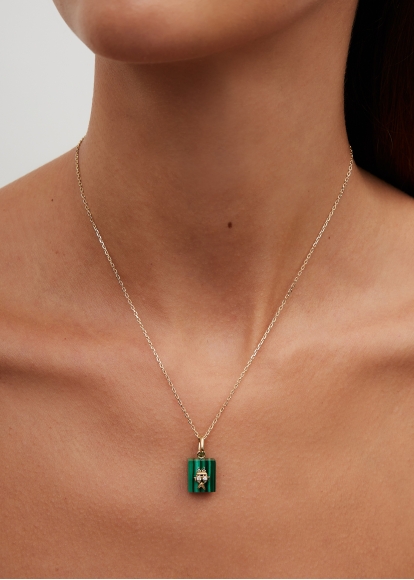 LE CUBO MALACHITE OR JAUNE