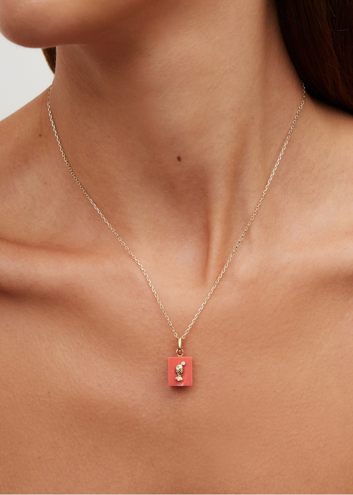 LE CUBO CORAIL OR JAUNE