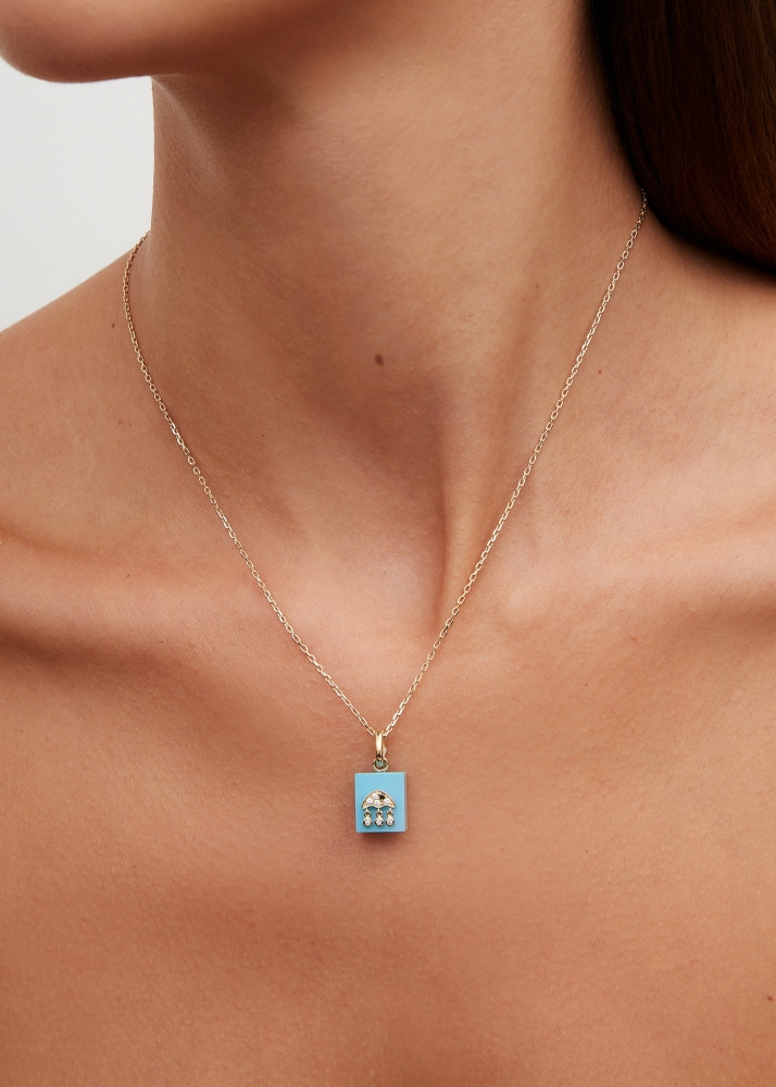 LE CUBO TURQUOISE OR JAUNE