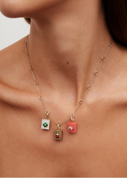 COLLIER MINI DONUTS GOLD OR JAUNE