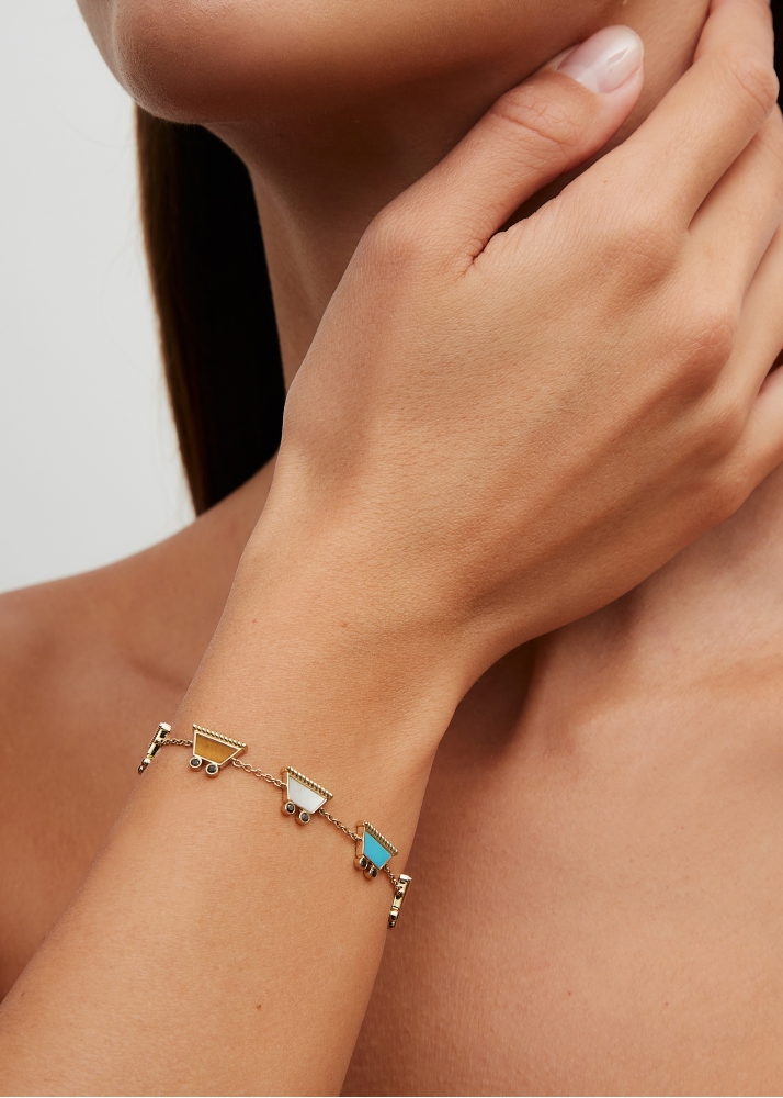 BRACELET VROUM VROUM OR JAUNE