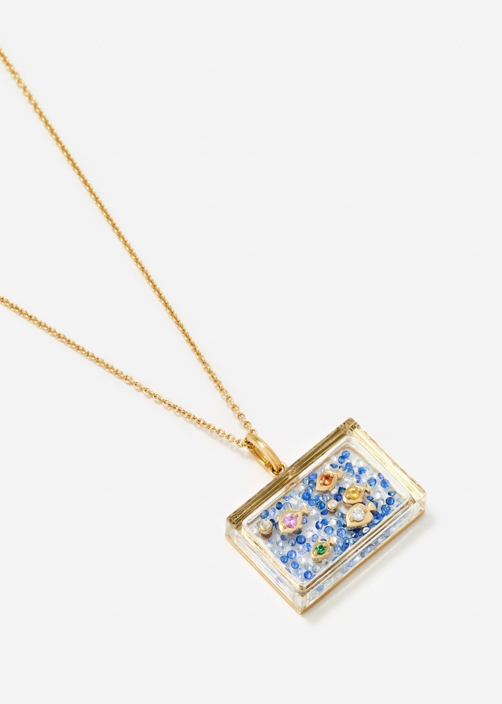 PENDENTIF L’AQUARIUM OR JAUNE