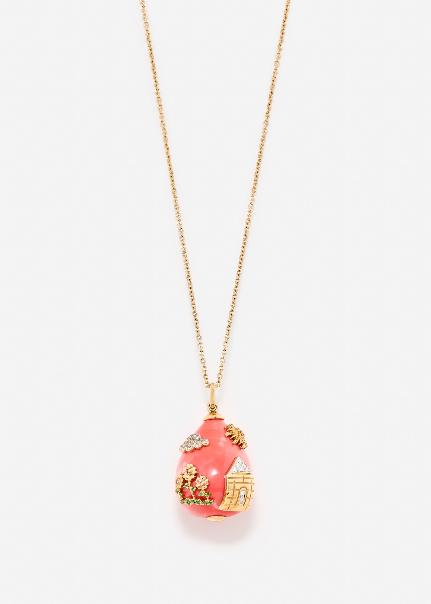 PENDENTIF LA MAISON DU BONHEUR OR JAUNE
