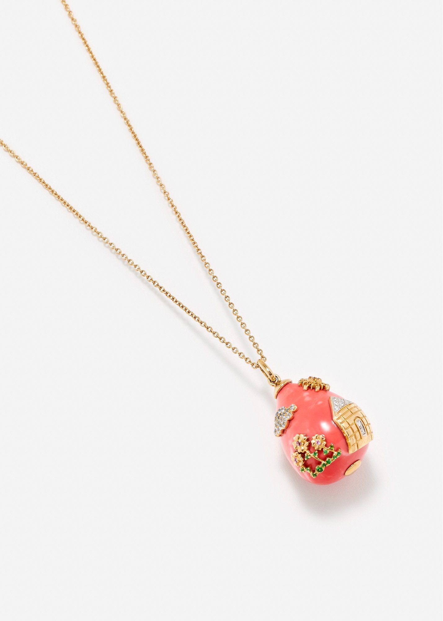 PENDENTIF LA MAISON DU BONHEUR OR JAUNE