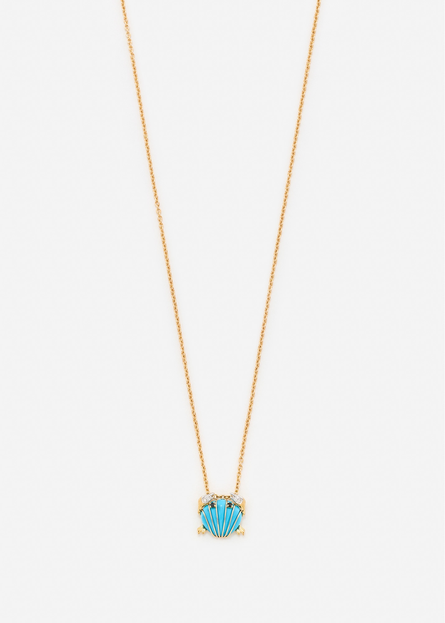 PENDENTIF MINI CRABE COQUILLAGE TURQUOISE OR JAUNE