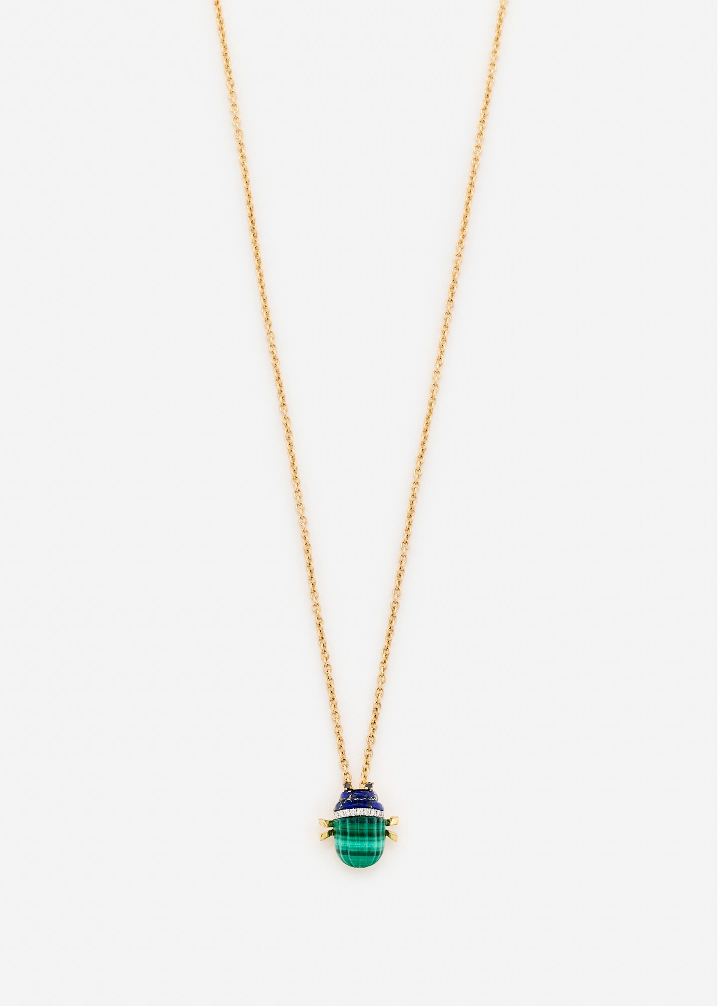 PENDENTIF MINI SCARABÉE OR JAUNE