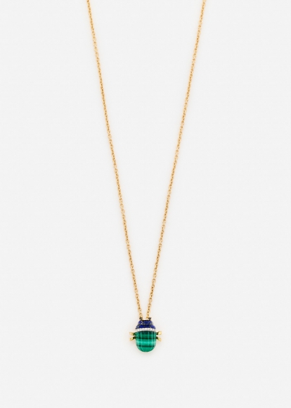PENDENTIF MINI SCARABÉE OR JAUNE
