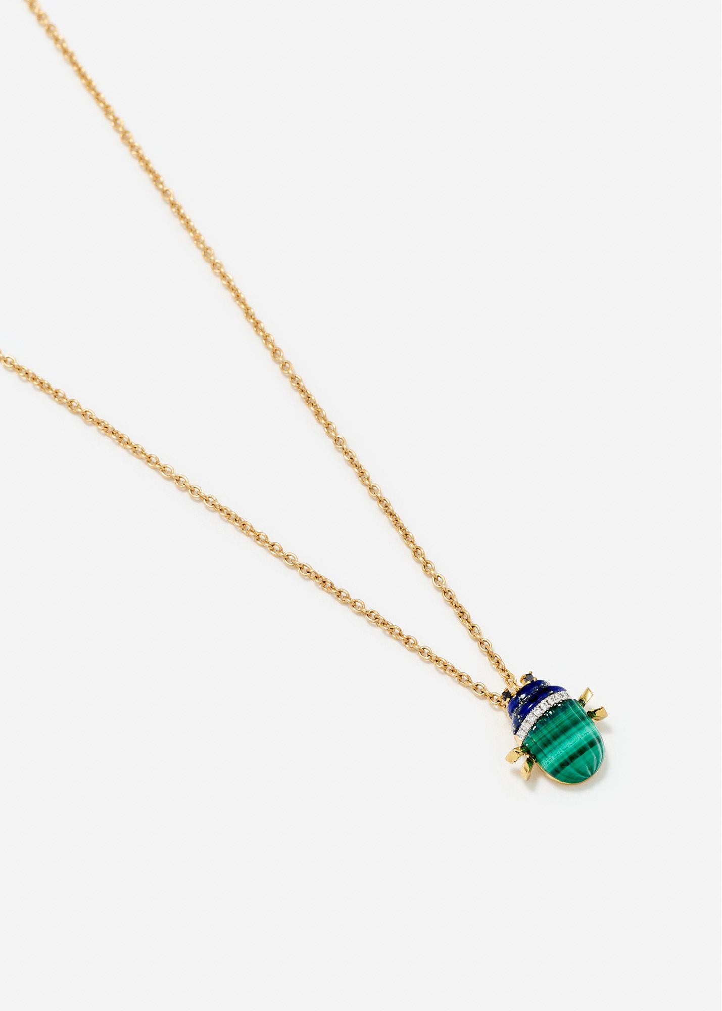 PENDENTIF MINI SCARABÉE OR JAUNE