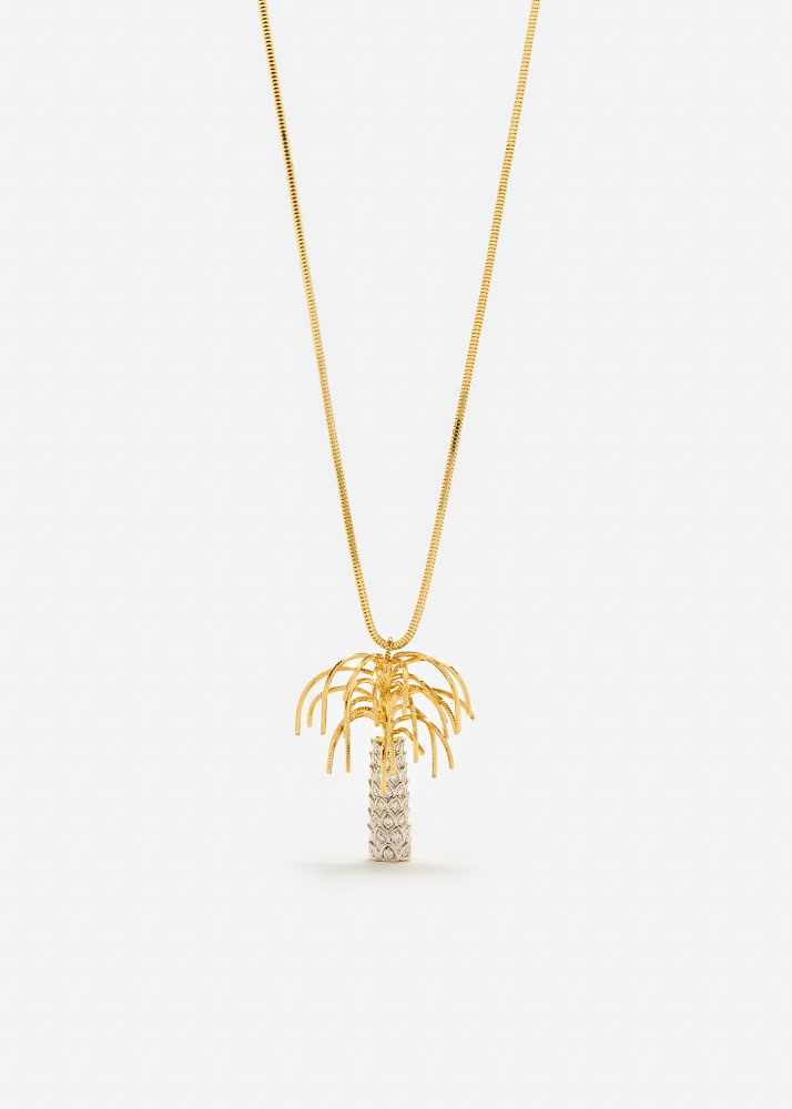 PENDENTIF PALMIER OR JAUNE