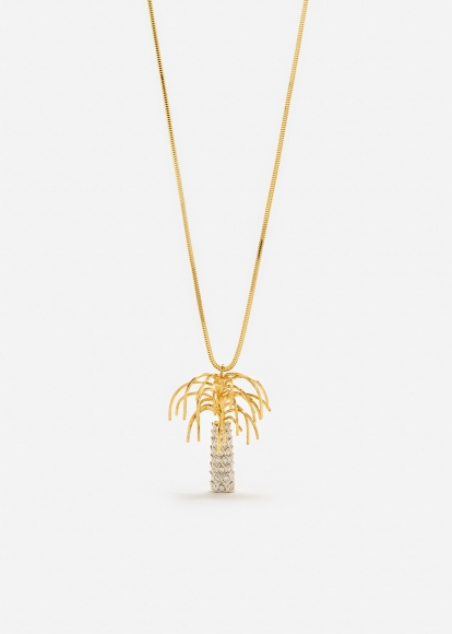 PENDENTIF PALMIER OR JAUNE