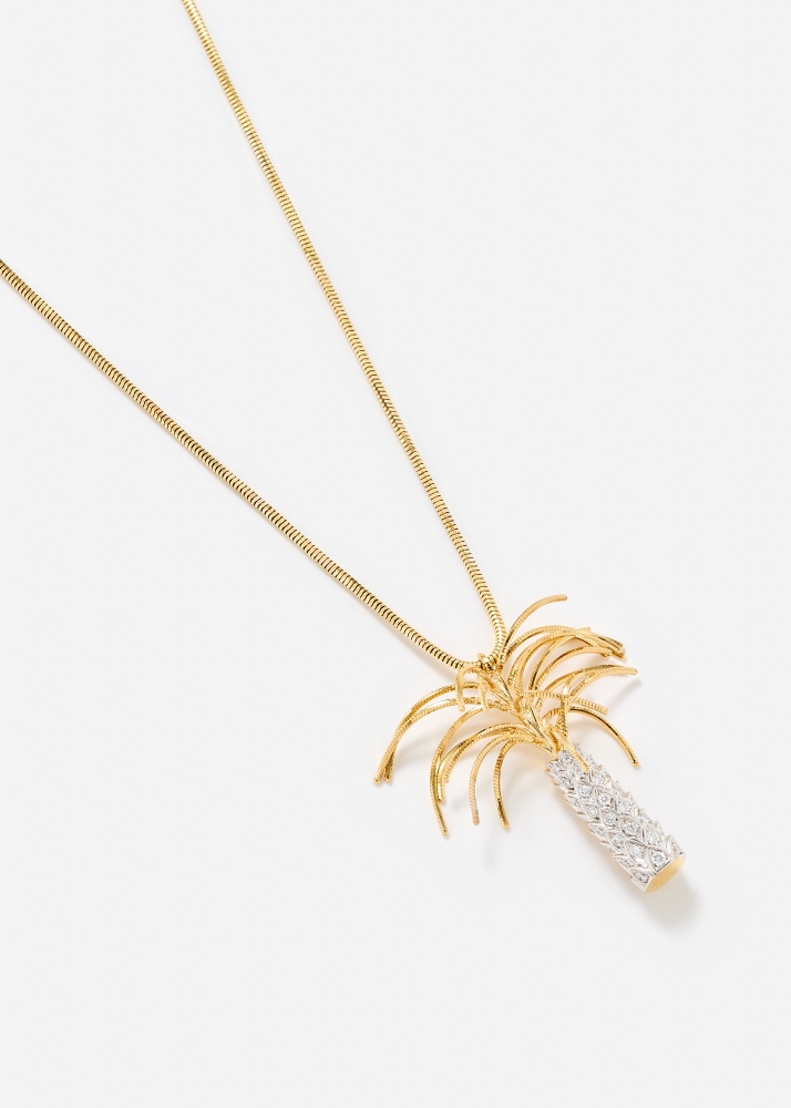 PENDENTIF PALMIER OR JAUNE