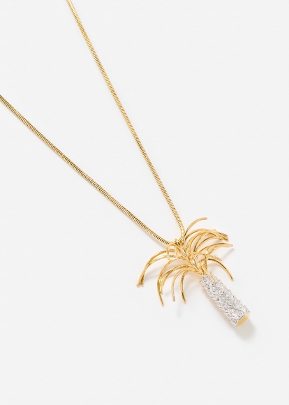 PENDENTIF PALMIER OR JAUNE