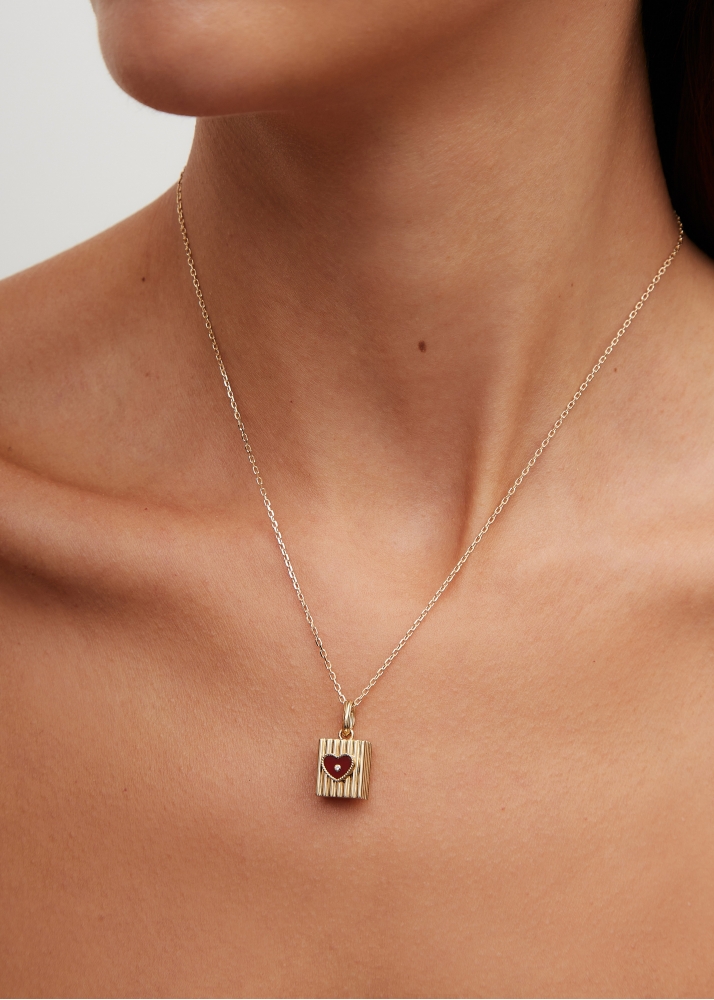 NANO PUCE COEUR OR JAUNE