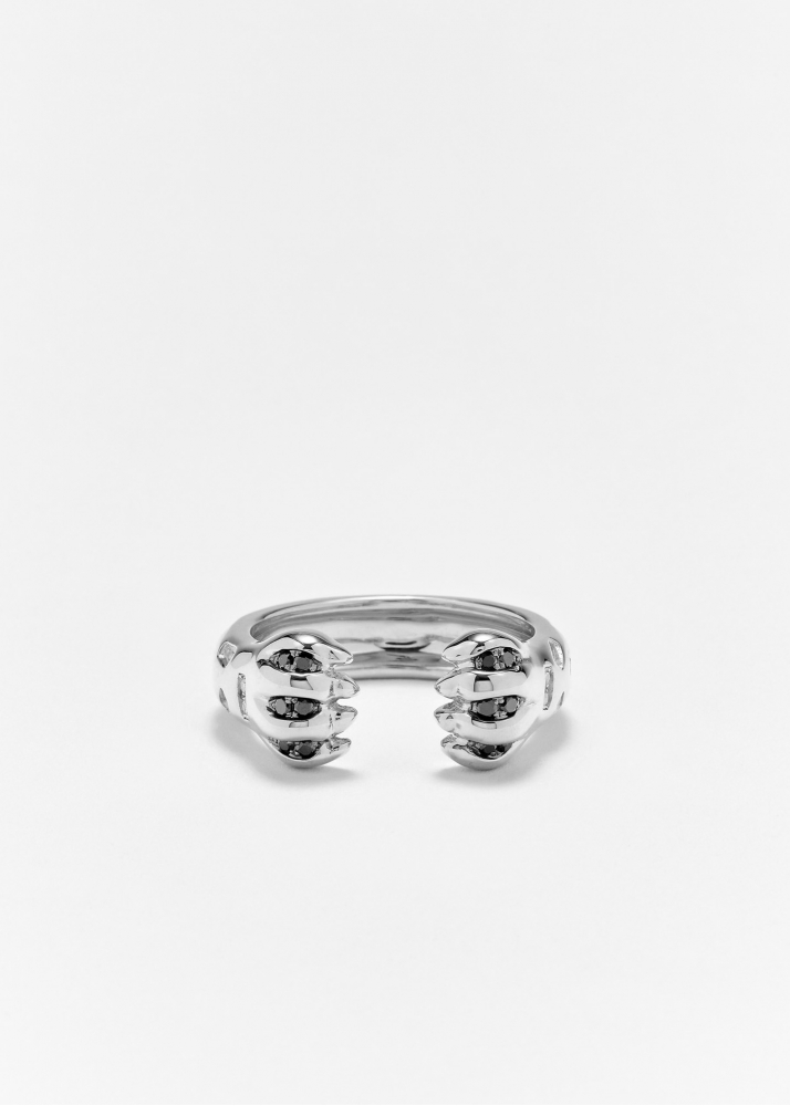 BAGUE PAPATTE OR BLANC