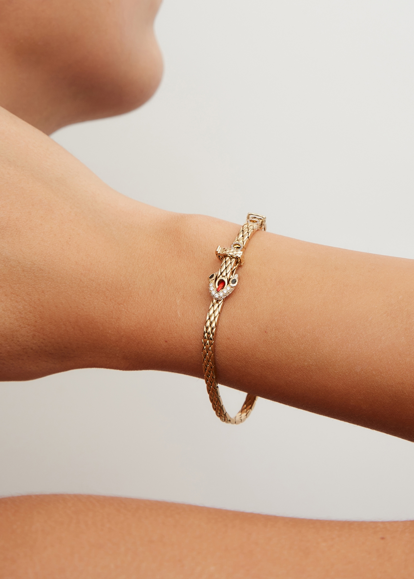 MINI BRACELET PYTHON GOLD OR JAUNE