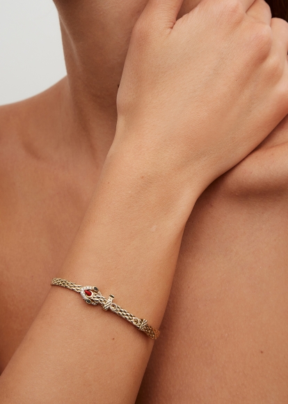 MINI BRACELET PYTHON GOLD OR JAUNE