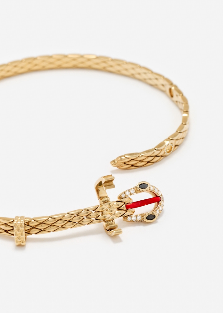 MINI BRACELET PYTHON GOLD OR JAUNE