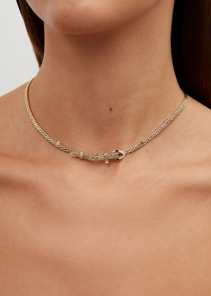 MINI COLLIER PYTHON GOLD OR JAUNE