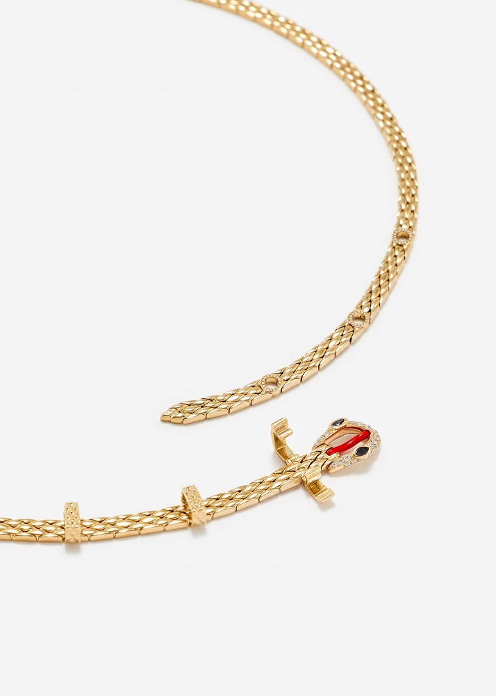 MINI COLLIER PYTHON GOLD OR JAUNE