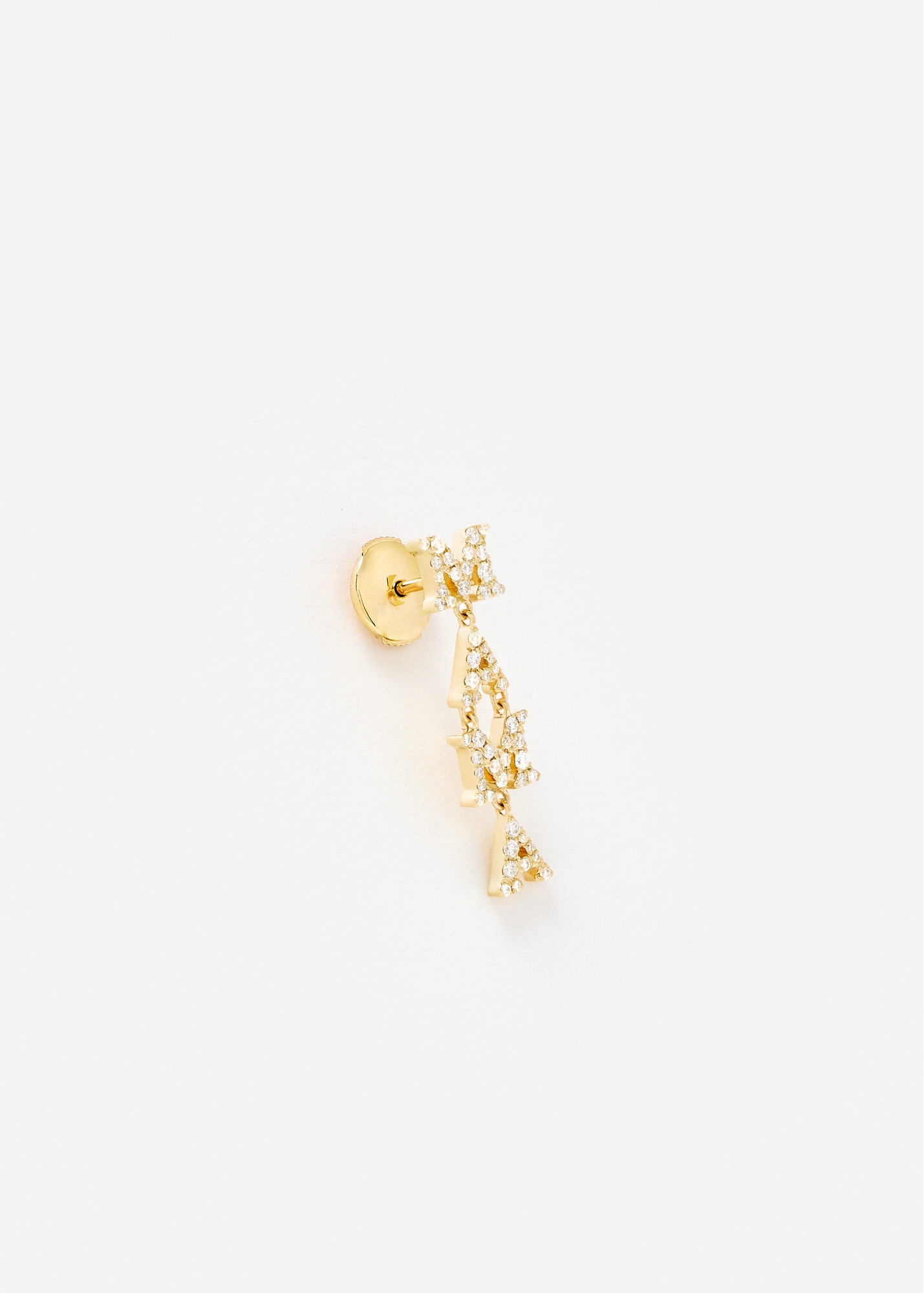 BOUCLE D’OREILLE MAMA DIAMANTS OR JAUNE