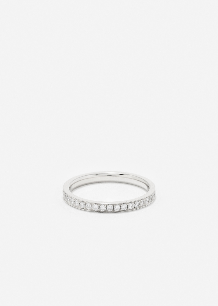 ALLIANCE LIGNE DIAMANTS OR BLANC