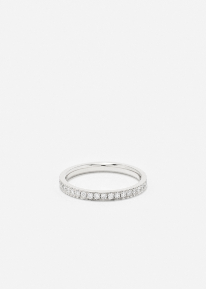 ALLIANCE LIGNE DIAMANTS OR BLANC